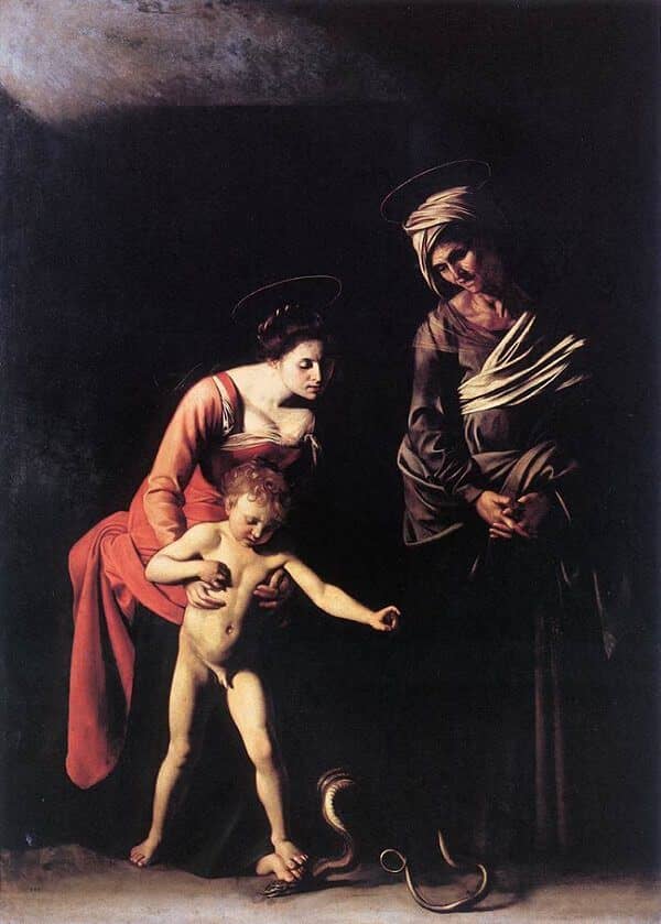 Madonna and Child with St Anne, 1606 by Caravaggio