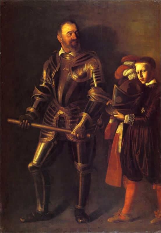 Portrait of alof de wignacourt and his page, 1608 by Caravaggio