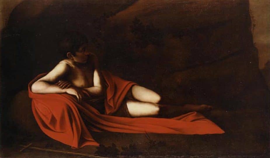 Reclining Baptist, 1610 by Caravaggio