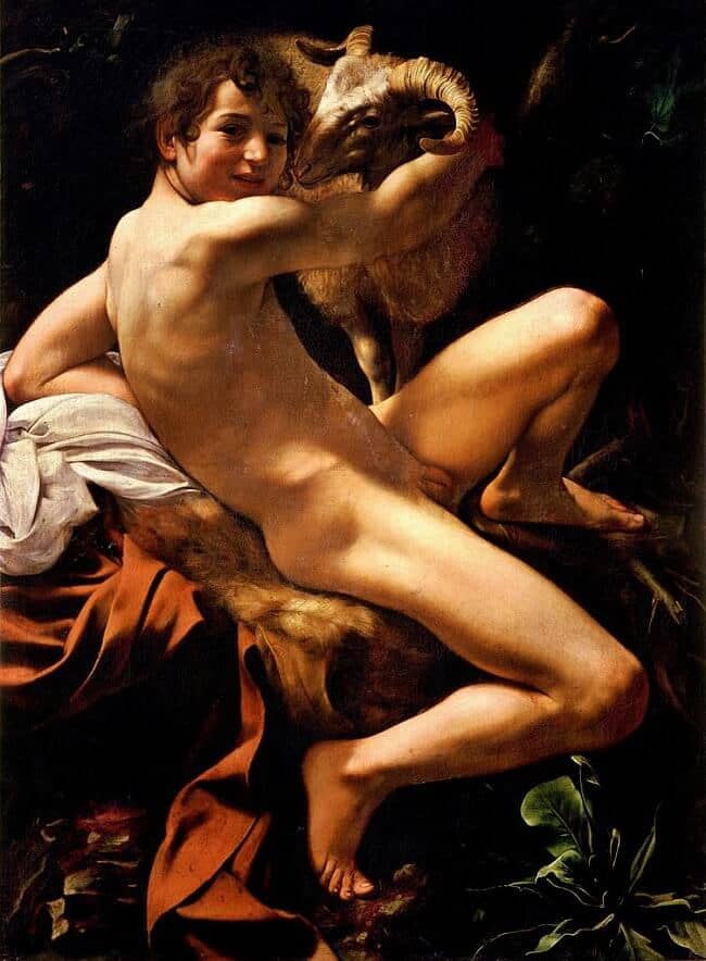Youth with a Ram, 1602 by Caravaggio