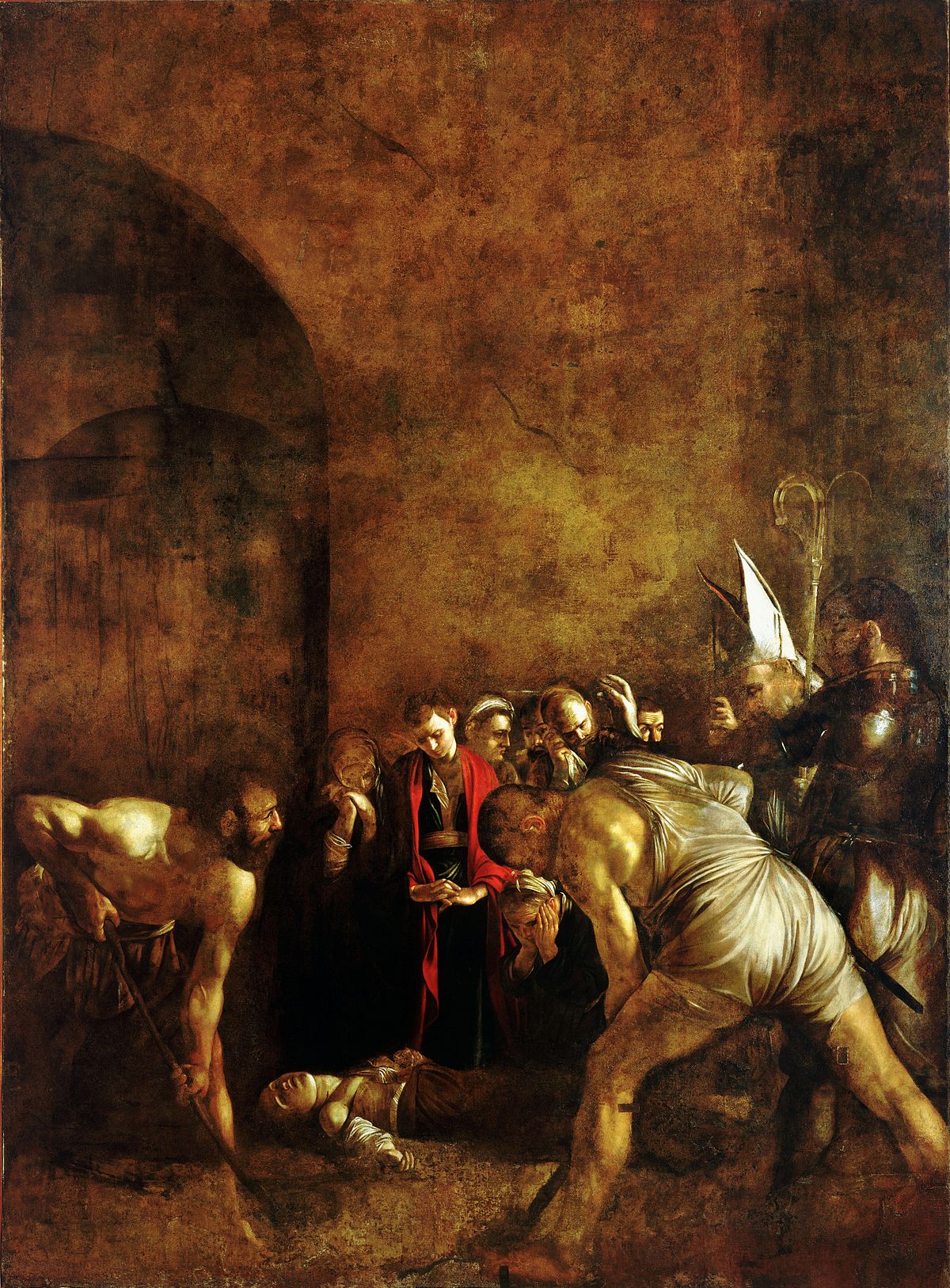 Burial of Saint Lucy, 1608 by Caravaggio