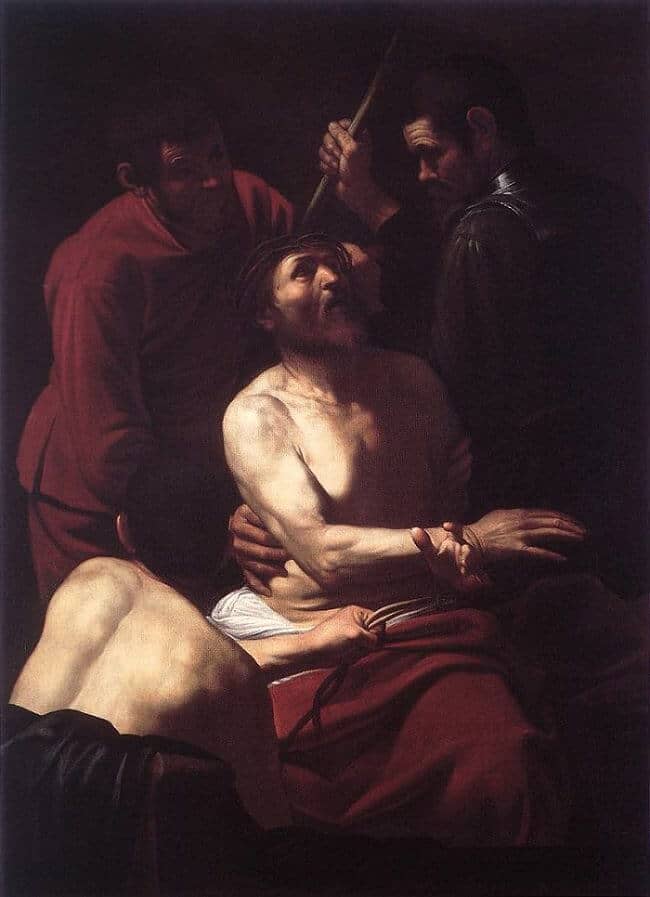 Crowning with Thorns, 1603 by Caravaggio