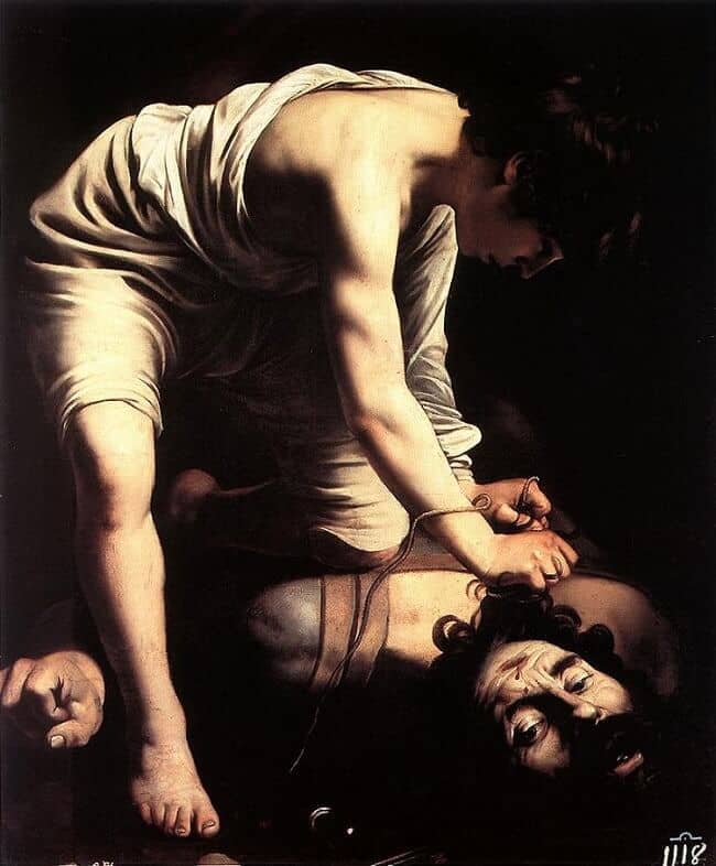David and Goliath, 1599 by Caravaggio