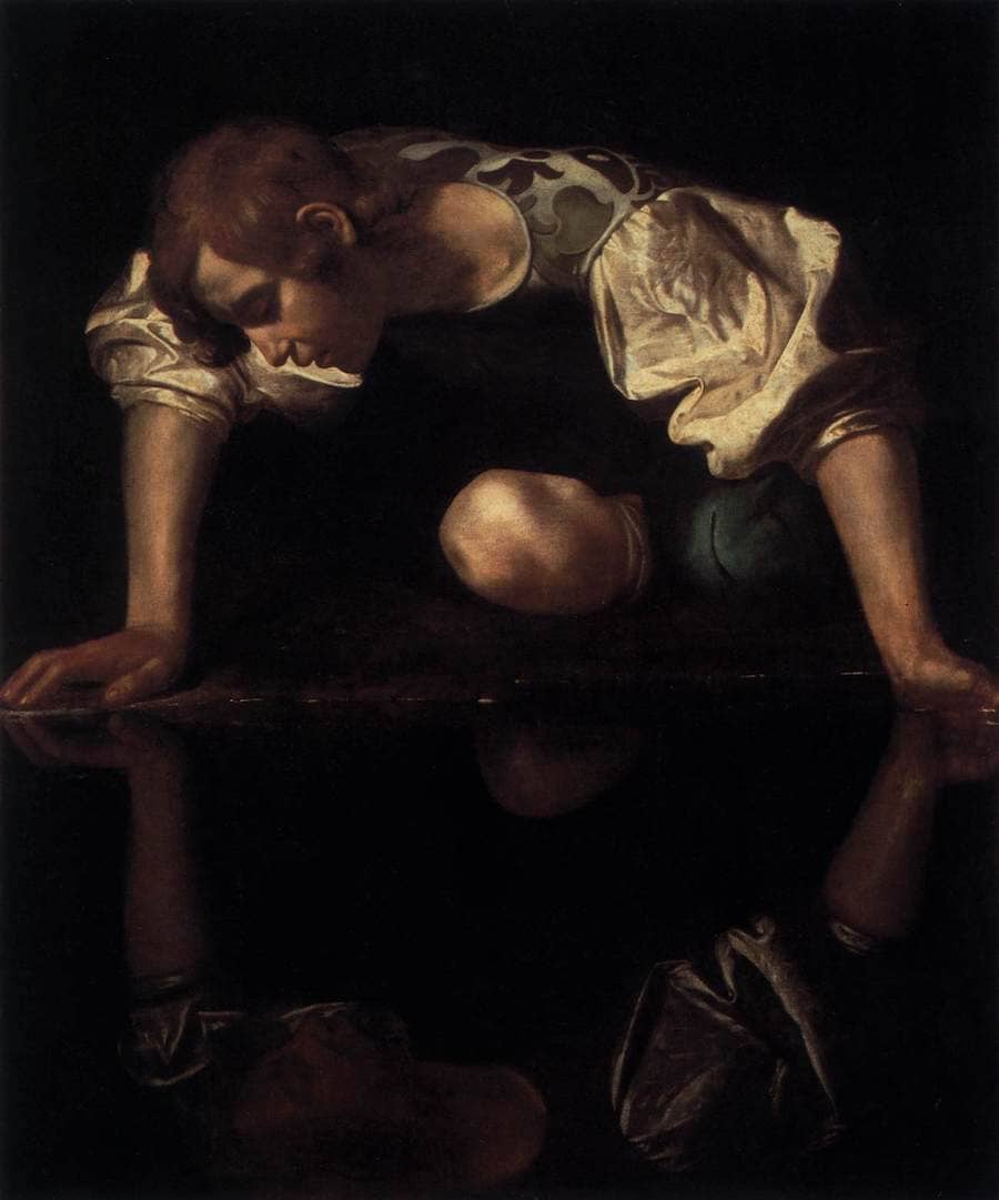 Narcissus, 1599 by Caravaggio