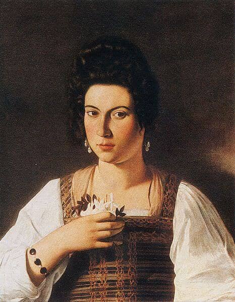 Portrait of a Courtesan, 1597 - by Caravaggio