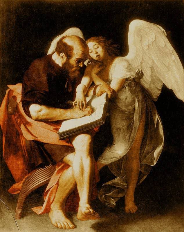 Saint Matthew and the Angel, 1602 by Caravaggio