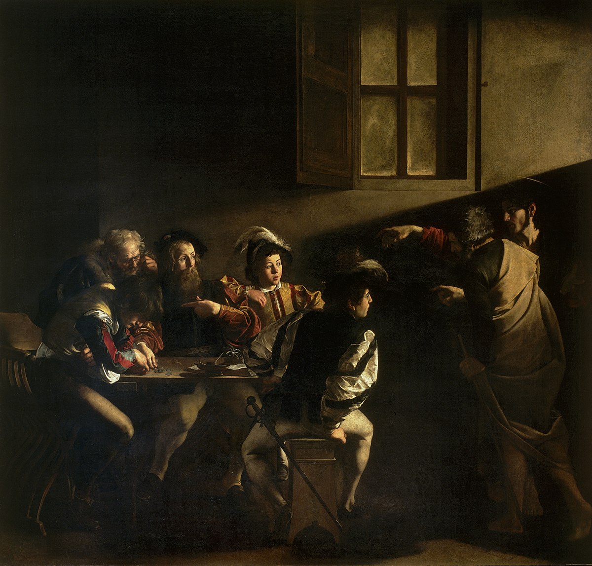 The Calling of Saint Matthew, 1600 by Caravaggio