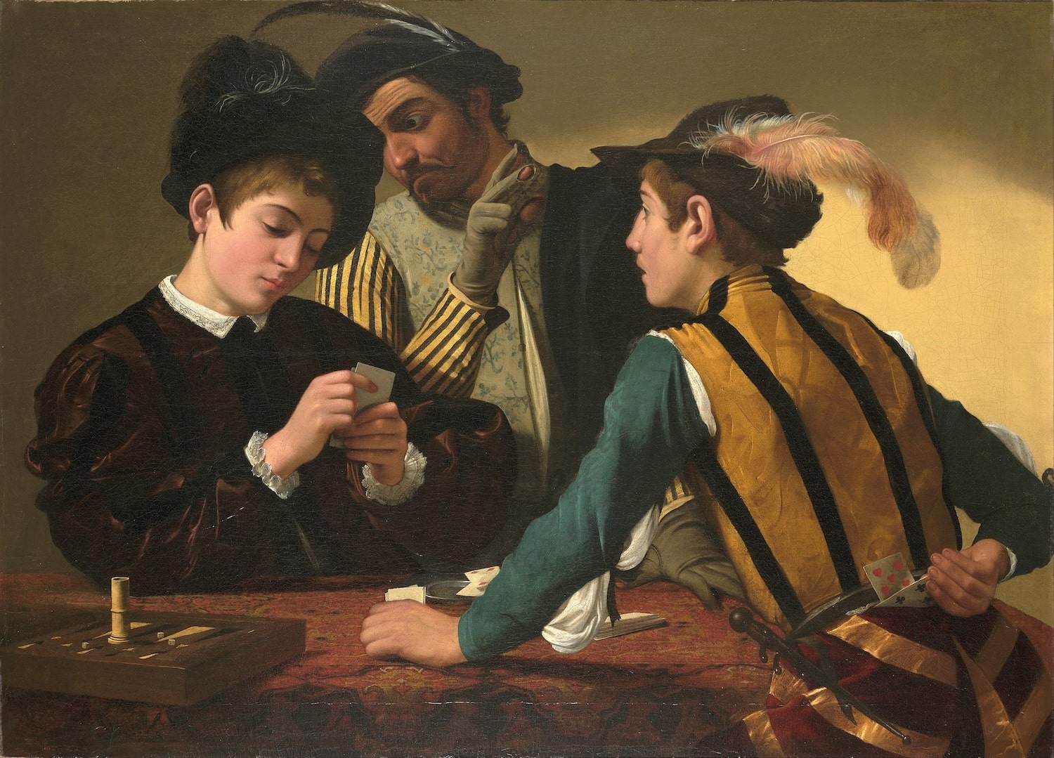 The Cardsharps, 1594 by Caravaggio