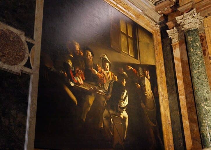Photo of The Calling of Saint Matthew, 1600 by Caravaggio