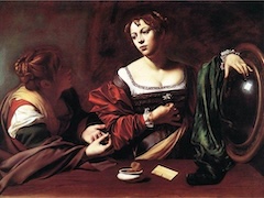 Martha and mAry Magdalene, 1598  by Caravaggio