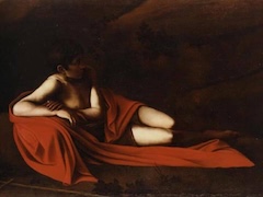 Reclining Baptist by Caravaggio